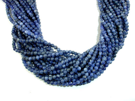 Sodalite Beads, 4mm (4.8mm) Round Beads-RainbowBeads