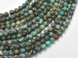 African Turquoise Beads, Round, 6mm (6.7mm)-RainbowBeads