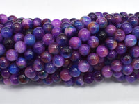 Malaysia Jade - Purple & Blue 6mm Round-RainbowBeads