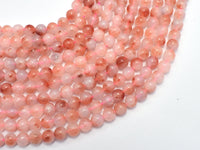 Jade - Peach White 6mm (6.3mm) Round-RainbowBeads