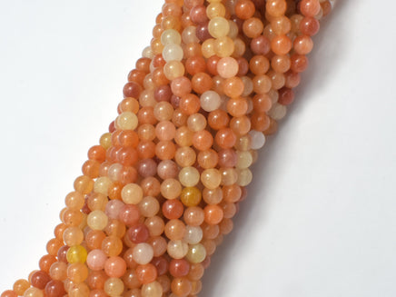 Red Aventurine Beads, Round, 4mm-RainbowBeads