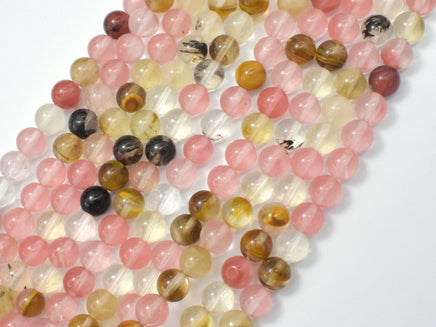 Fire Cherry Quartz Beads, Round, 6mm-RainbowBeads