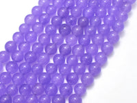 Jade - Purple, 8mm, Round-RainbowBeads