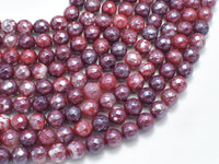 Mystic Coated Fire Agate- Red, 8mm Faceted-RainbowBeads