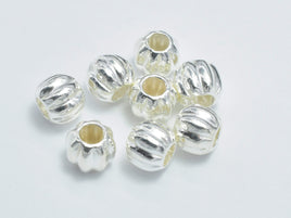 10pcs 925 Sterling Silver Beads, 5mm Round Beads-RainbowBeads