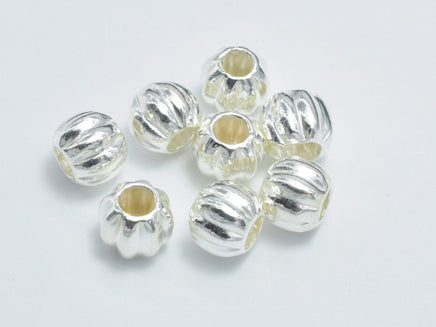10pcs 925 Sterling Silver Beads, 5mm Round Beads-RainbowBeads