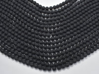 Matte Black Onyx, 6mm Round beads-RainbowBeads