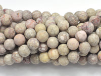 Matte Fossil Jasper Beads, 8mm Round Beads-RainbowBeads