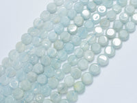 Aquamarine 6.5mm-7mm Coin Beads-RainbowBeads