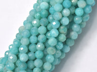 Amazonite Beads, 3.5mm Micro Faceted Round-RainbowBeads