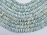 Aquamarine 3.5x8.5mm Faceted Rondelle-RainbowBeads