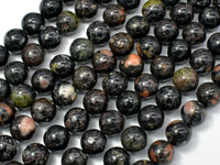 Flower Obsidian Beads, 8mm (8.3mm) Round Beads-RainbowBeads