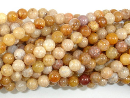 Pink Moss Agate Beads, 6mm Round Beads-RainbowBeads