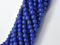 Lapis Blue Turquoise Howlite, 6mm (6.3mm)-RainbowBeads