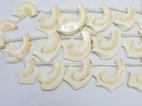 Mother of Pearl Beads, MOP, Creamy White, 17x30mm-28x46mm Free Form,-RainbowBeads