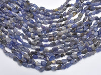 Tanzanite, 6x8mm, Nugget Beads, 15.5 Inch-RainbowBeads