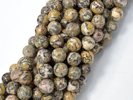 Leopard Skin Jasper Beads, Round, 9mm-RainbowBeads
