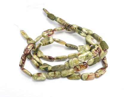 Rhyolite Beads, 8x15mm Rectangle Beads-RainbowBeads