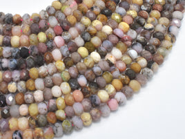 Pink Opal, 4x6mm Faceted Rondelle-RainbowBeads