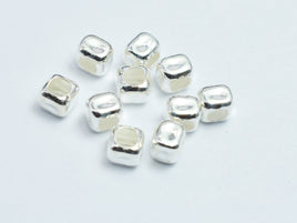 20pcs 925 Sterling Silver 3x2.8mm Cube Beads-RainbowBeads