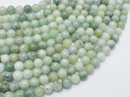 Burma Jade Beads, 6mm Round Beads-RainbowBeads