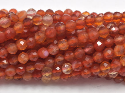 Carnelian Beads, 3mm Micro Faceted Round-RainbowBeads