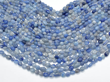 Blue Aventurine, 6x8mm Nugget Beads, 15.5 Inch-RainbowBeads