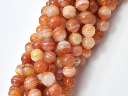 Natural Banded Agate, Striped Agate, 8mm (8.2mm)-RainbowBeads