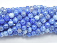 Mystic Coated Fire Agate- Blue, 6mm Faceted-RainbowBeads