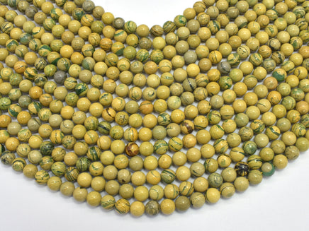 Green Muscovite 6mm Round Beads, 15 Inch-RainbowBeads