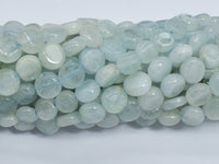 Aquamarine 6.5mm-7mm Coin Beads-RainbowBeads