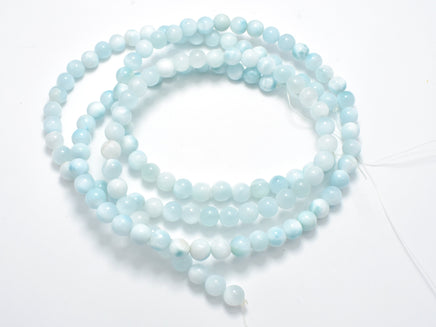 Dominican Larimar, Genuine Larimar, 6mm Round-RainbowBeads