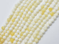 Mother of Pearl Beads, MOP, Creamy White, 6mm Round-RainbowBeads