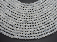 Selenite, Gypsum, 6mm (6.3mm), Round Beads-RainbowBeads