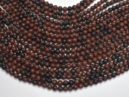 Mahogany Obsidian Beads, Round, 6mm-RainbowBeads