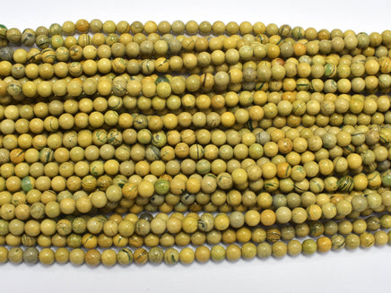 Green Muscovite 4mm Round Beads, 15 Inch-RainbowBeads