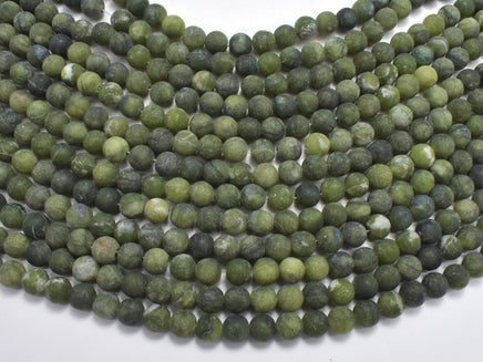 Matte Jade Beads, 6mm (6.6mm) Round-RainbowBeads