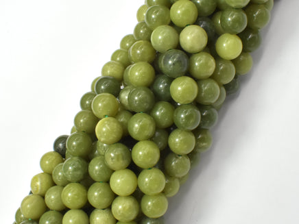 Canadian Jade Beads, 8mm Round Beads-RainbowBeads