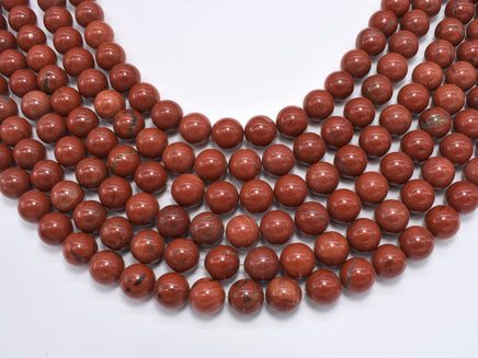 Red Jasper Beads, 12mm Round Beads-RainbowBeads