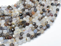 Agate Beads, 6mm Star Cut Faceted Round, 14 Inch-RainbowBeads