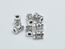 10pcs 925 Sterling Silver Beads-Antique Silver, 3x4.8mm Tube Beads-RainbowBeads