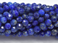 Natural Lapis Lazuli, 3.6mm Micro Faceted-RainbowBeads