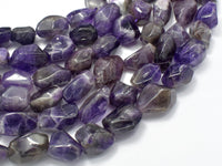 Amethyst, Approx 12 x (12-18) mm Faceted Nugget Beads-RainbowBeads