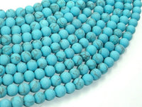 Matte Howlite Turquoise Beads, 6mm Round Beads-RainbowBeads