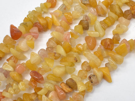 Yellow Jade Beads, 4-9 mm Chips Beads, 34 Inch-RainbowBeads