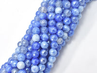 Mystic Coated Fire Agate- Blue, 6mm Faceted-RainbowBeads