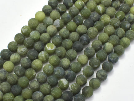Matte Jade Beads, 6mm (6.6mm) Round-RainbowBeads