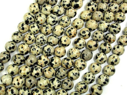 Dalmation Jasper Beads, Round, 8mm-RainbowBeads