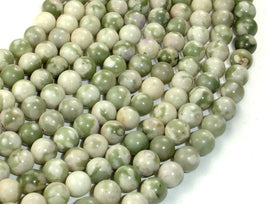 Peace Jade Beads, Round, 6mm (6.6mm)-RainbowBeads