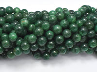Green Mica Muscovite in Fuchsite, 8mm, Round-RainbowBeads